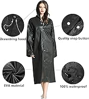 Vista 4 de Ponchos de lluvia para adultos reutilizables, paquete de 2 a 5 impermeables para mujeres y hombres, abrigo impermeable con capucha con cordón