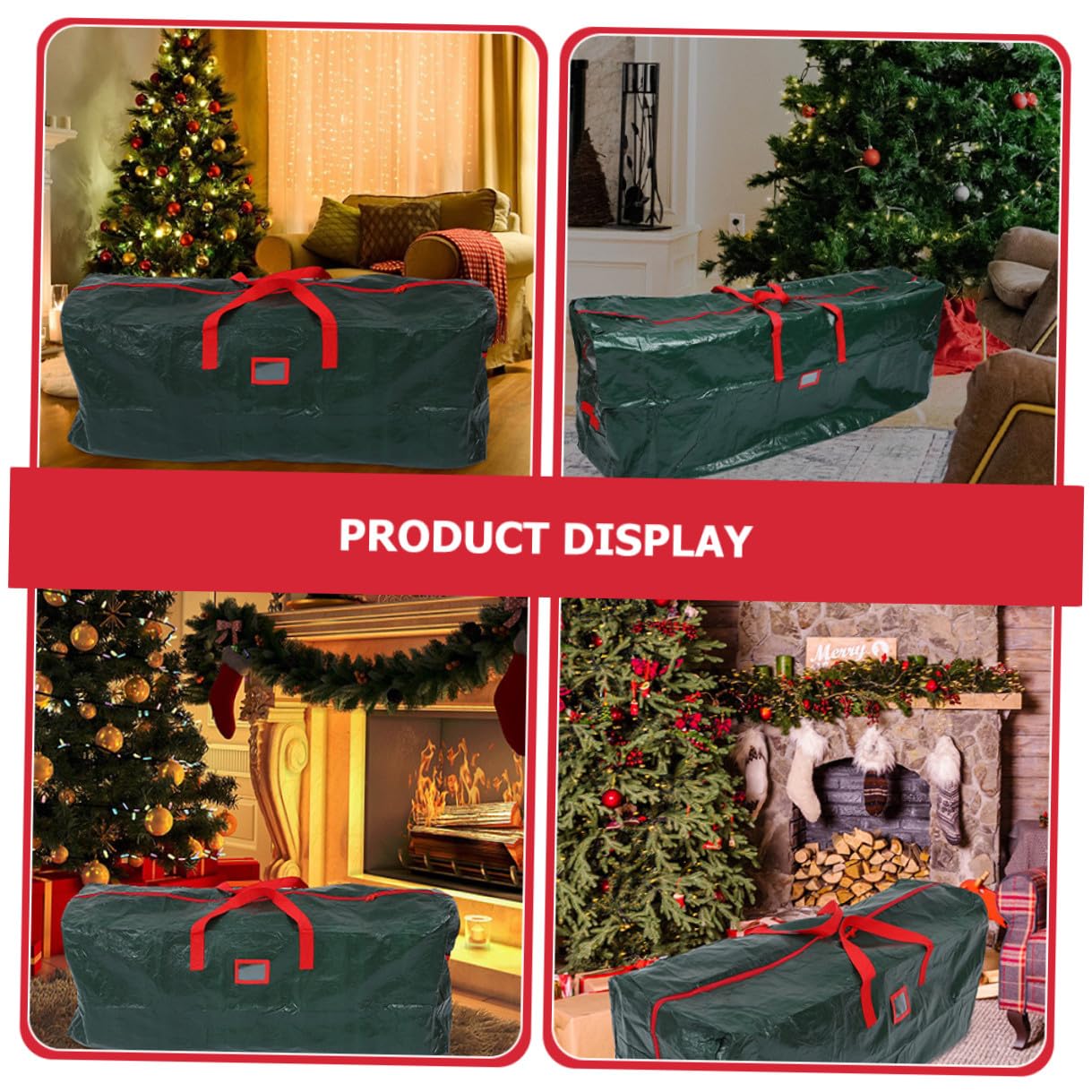 Alipis Bolsa para Árbol de Navidad con Cremallera y Asas Bolsa de Almacenamiento para Árbol de Navidad para Guardar y Proteger el Hogar