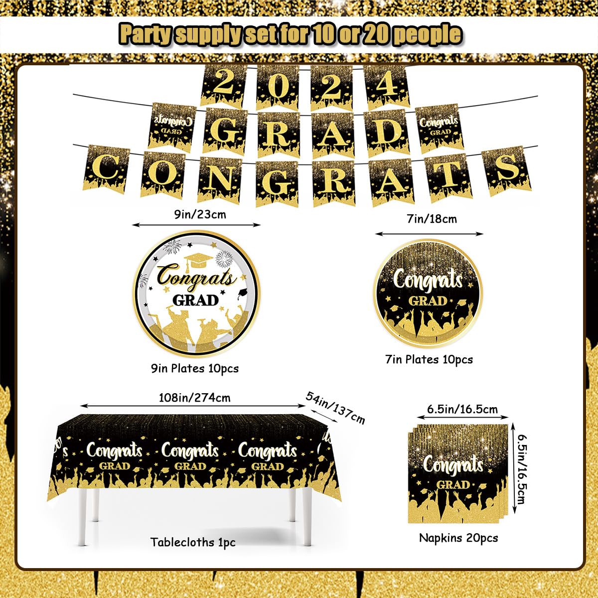 Graduation Dinnerware Snapklik.com : Graduation Party Supplies Class Of 2024 Graduation ...