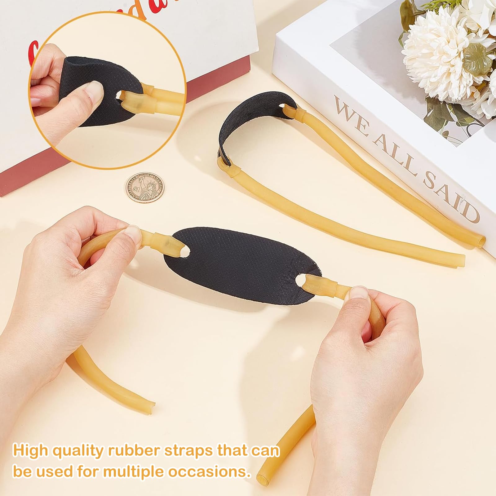 8 elastici per fionda Fionda Professionale da Caccia Elastici Sostitutivi per Fionda, Adatti per Allenamento di Tiro, Caccia, Tiro Competitivo e Altre Attività All'aperto