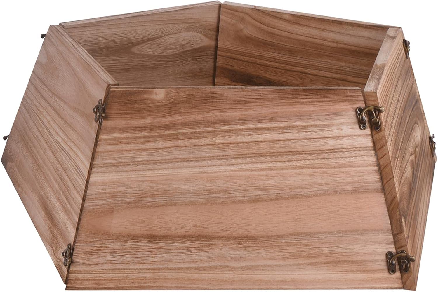 Vencer Wooden Christmas Tree Stand Box,Rustic Decorations