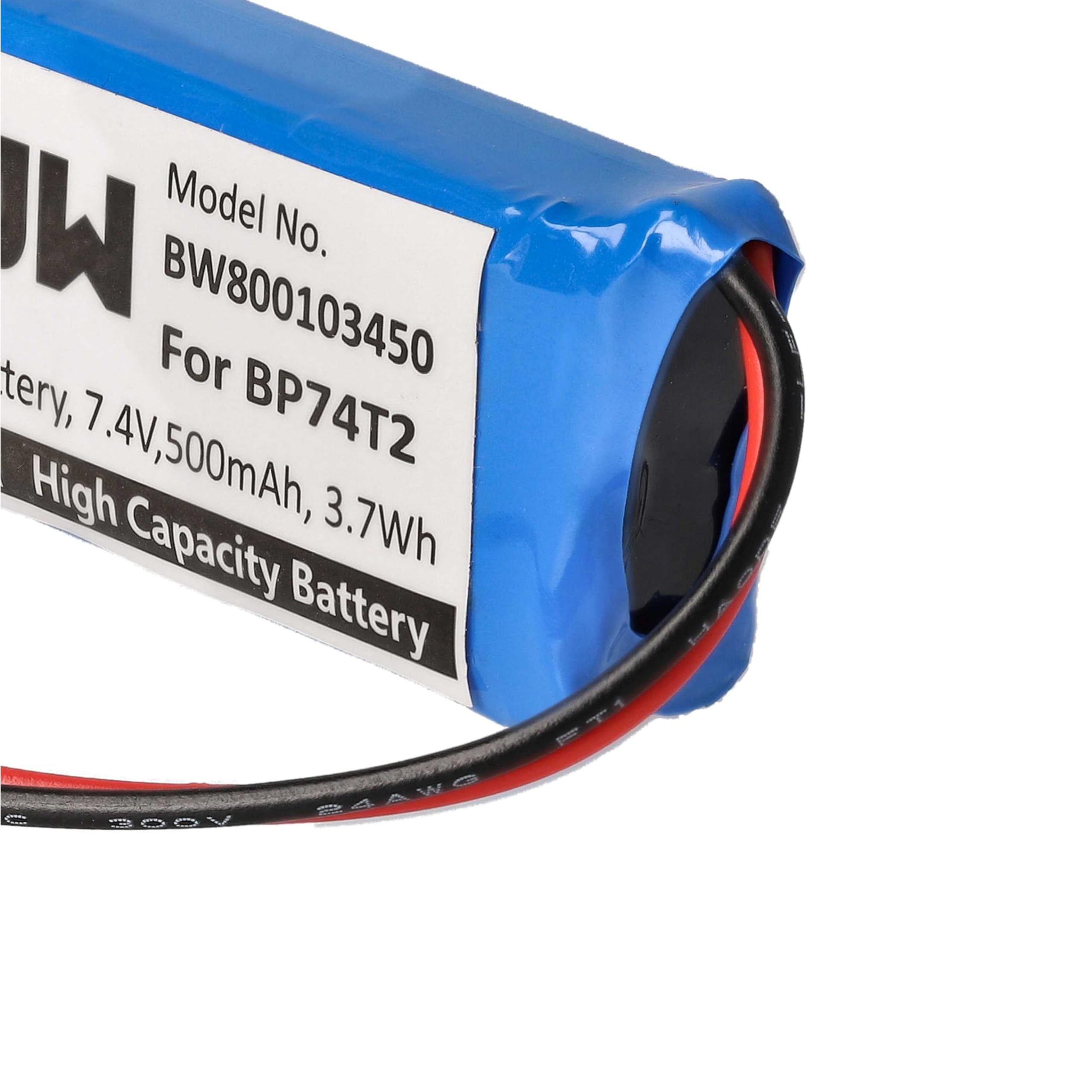 vhbw batteria compatibile con Dogtra 2302NCP, 2302NCP Transmitter trasmettitore portatile per collare per cani (500mAh, 7,4V, Li-Poly)