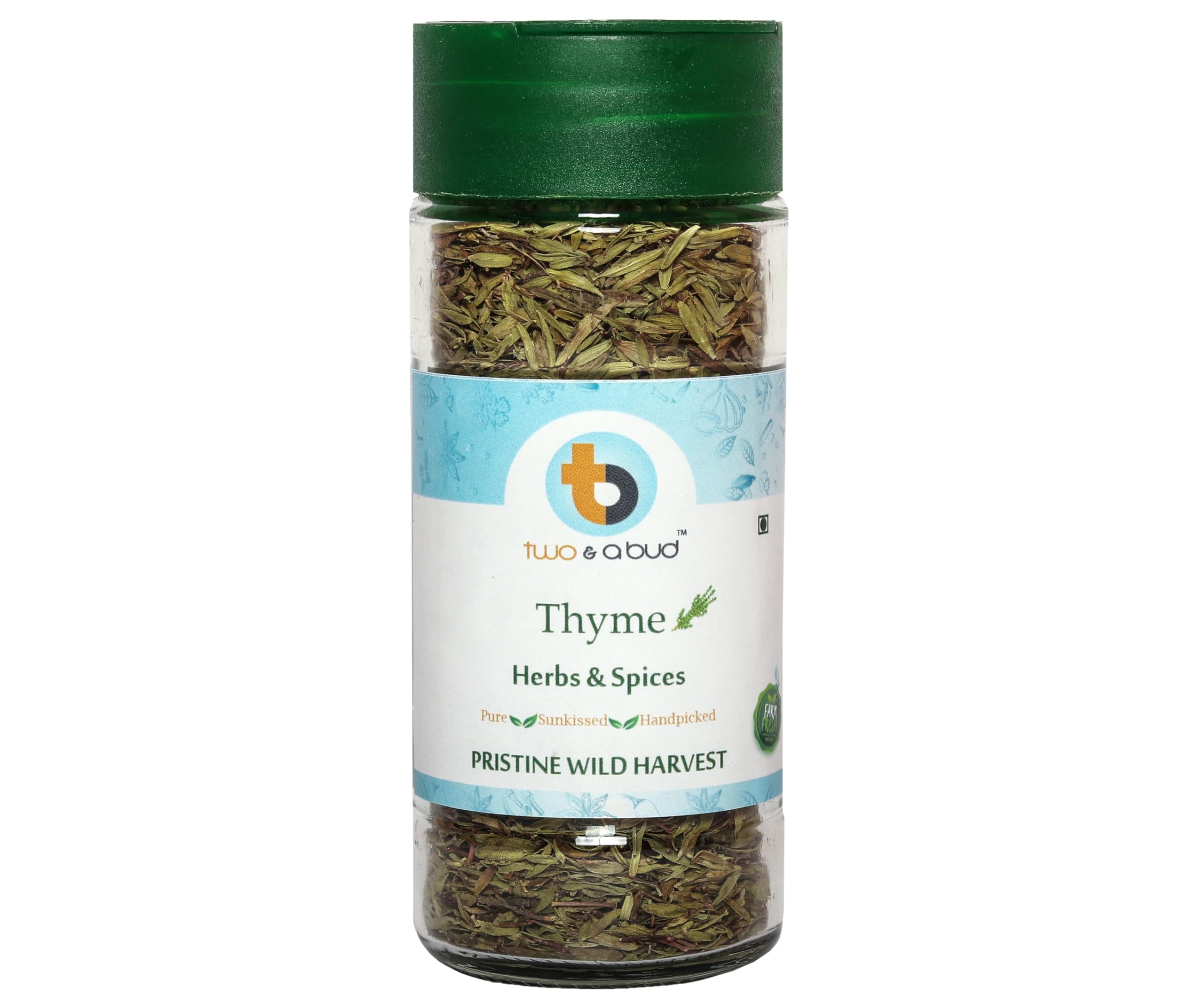 Two & A Bud Fresh & 100% Pure Natural No preservatives Organic Thyme Leaves Leaves Herbs For Directly sprinkling In Coocking, salads, pastas and wraps (Pack of 3, 60 grams in each Pack) (B09H7PR6KJ) Amazon Price History, Amazon Price Tracker