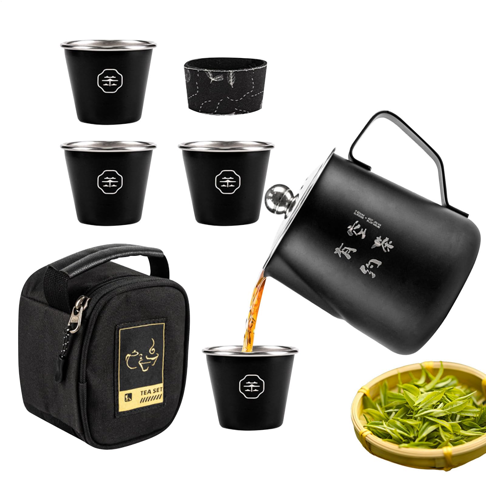 Juego de té de viaje, juego de china para adultos, accesorios de té