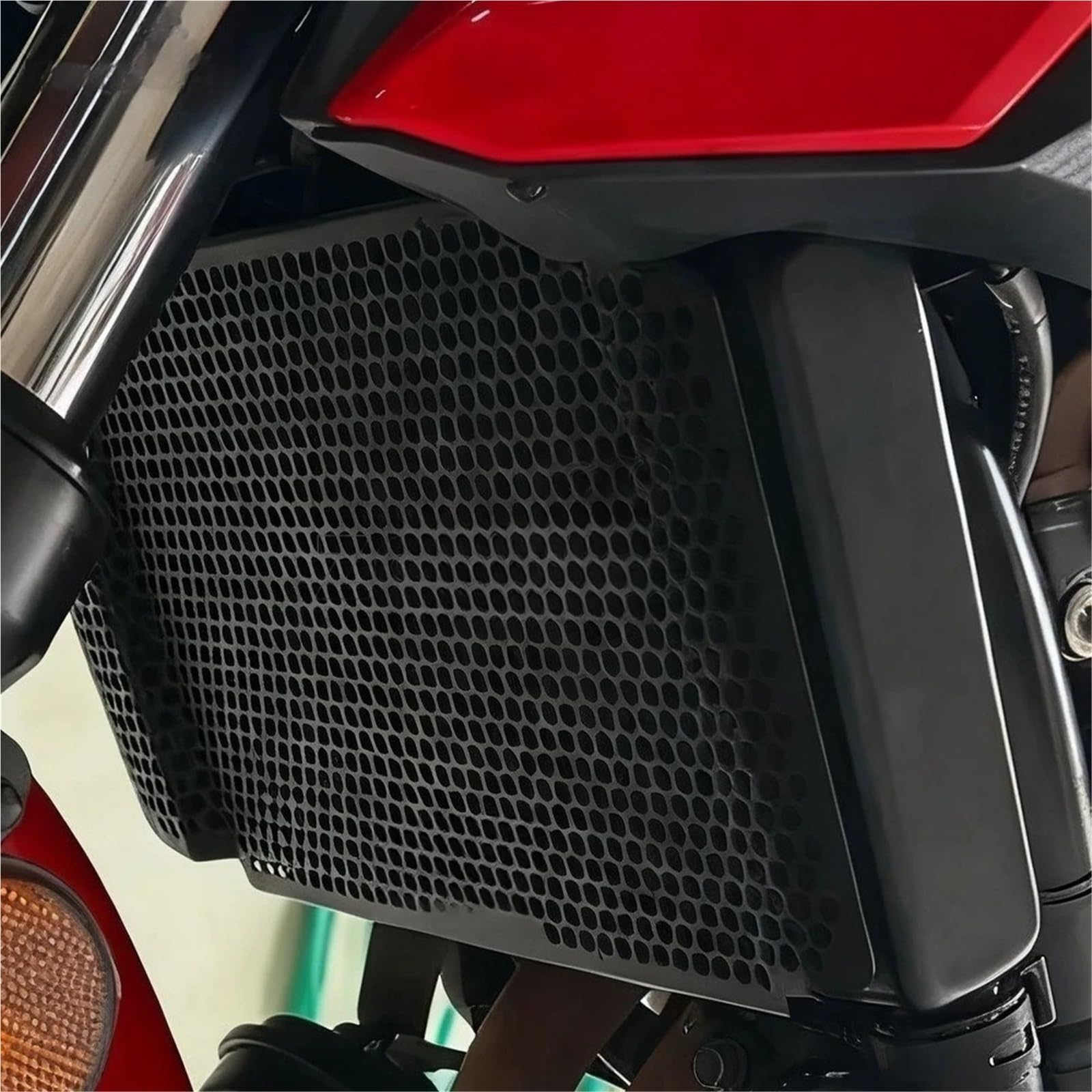 Rejilla de radiador Compatible Con Ho&nda CB500 Hornet CBR500R CB500F 2024-2026 Motor Cubierta Rejilla Protectora Radiador Enfriador Tanque Agua Protector Bisel(A CB500F)