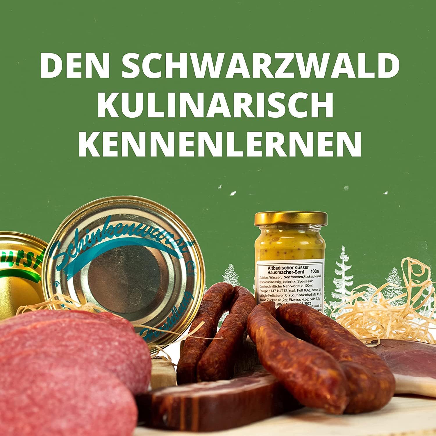 Schwarzwald Metzgerei Geschenkkorb 8-teiliger Präsentkorb mit Wurstspezialitäten