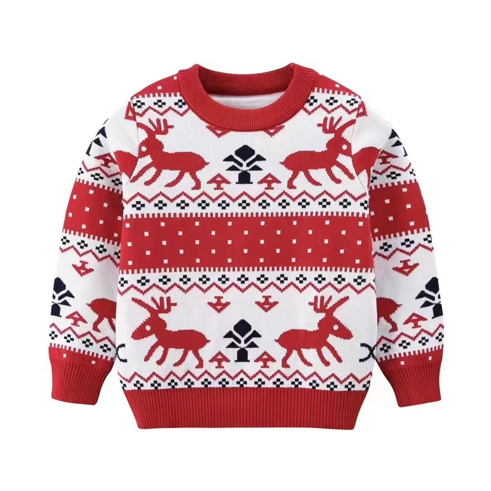 Ugly Christmas Sweater for Girls Funny Xmas Knit Pullover Shirts Kids Child Holiday Jumper Tops Outfit 2-14 Years