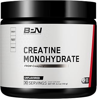 BPN Pure Creatine Monohydrate Powder by Creapure, 5g of Creatine per Serving, Supports Muscle Growth, Unflavored Creatine Powder, 30 Servings