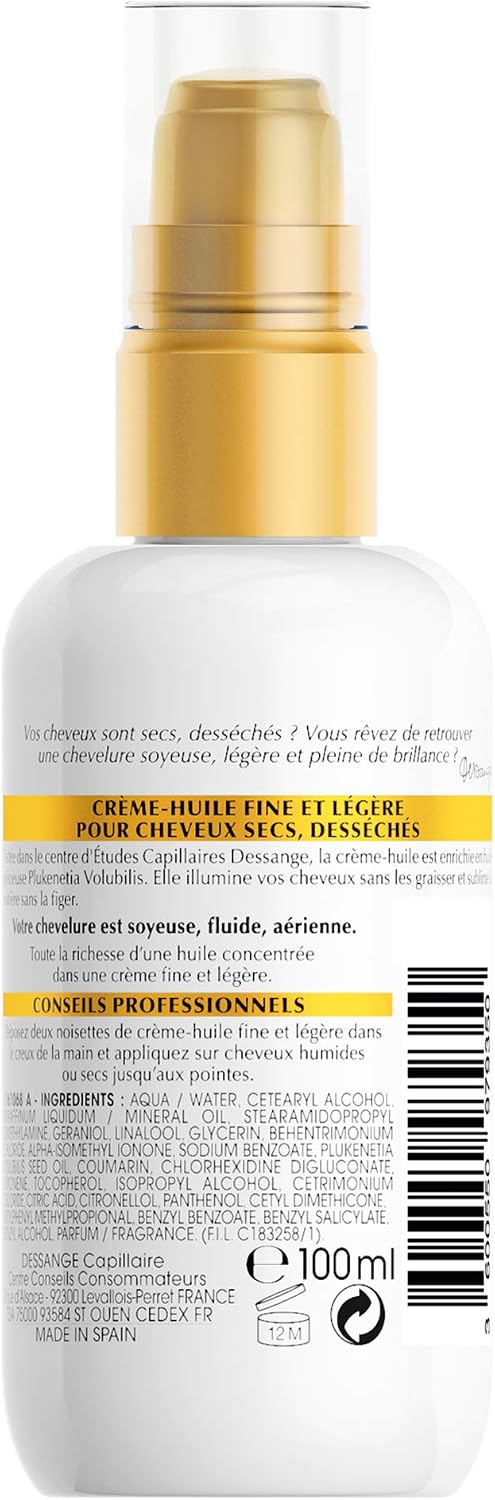 Destange Nutri-Extreme Oil Cream Fine / Light, 100 ml, 100 ml (Pack of 1) - Image 4