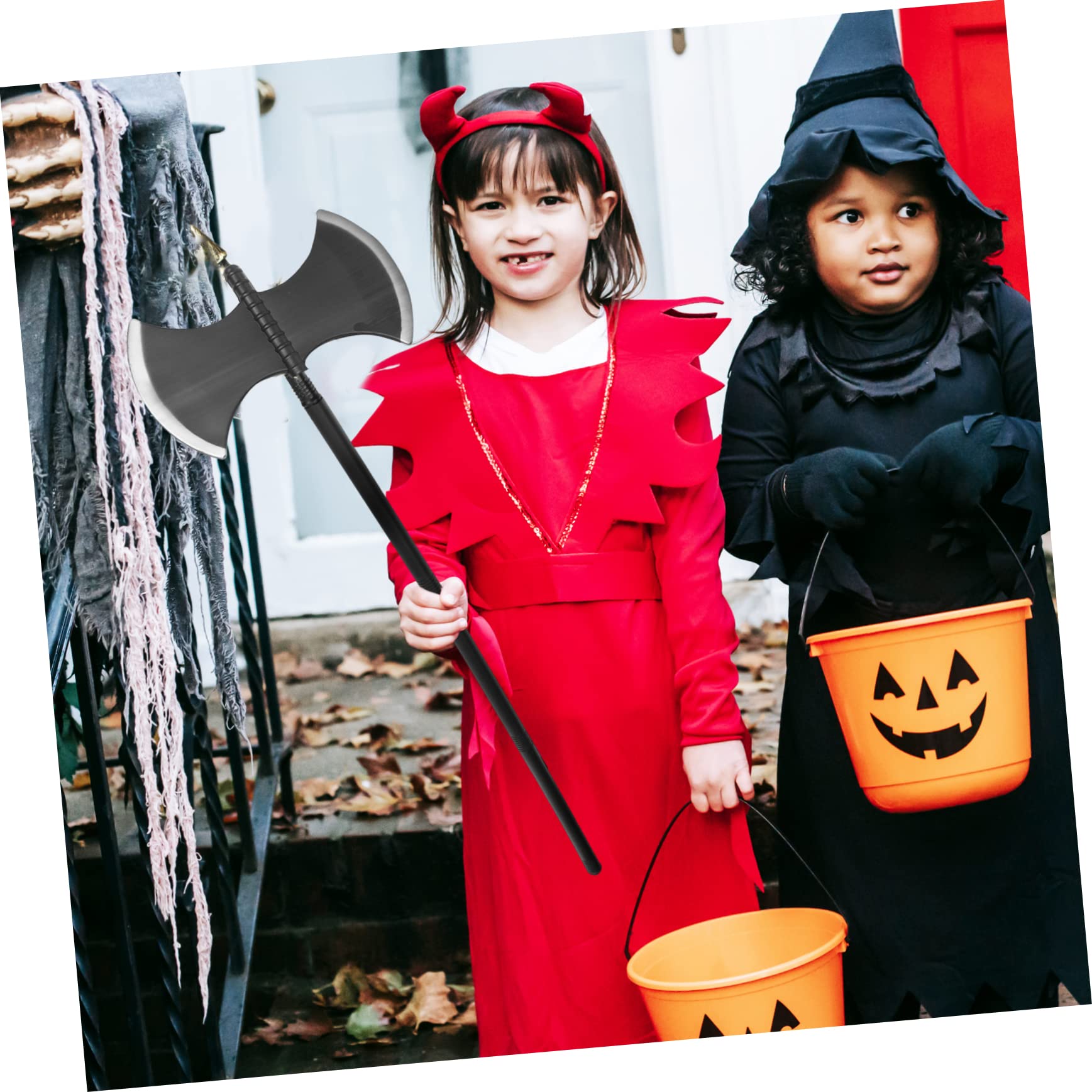BESPORTBLE 2pezzi Di Halloween Doppia Faccia Accessorio Costume Vichinga Per Ragazzo Ragazza e Adulti Sicura e Realistica Per Decorazioni Di Halloween