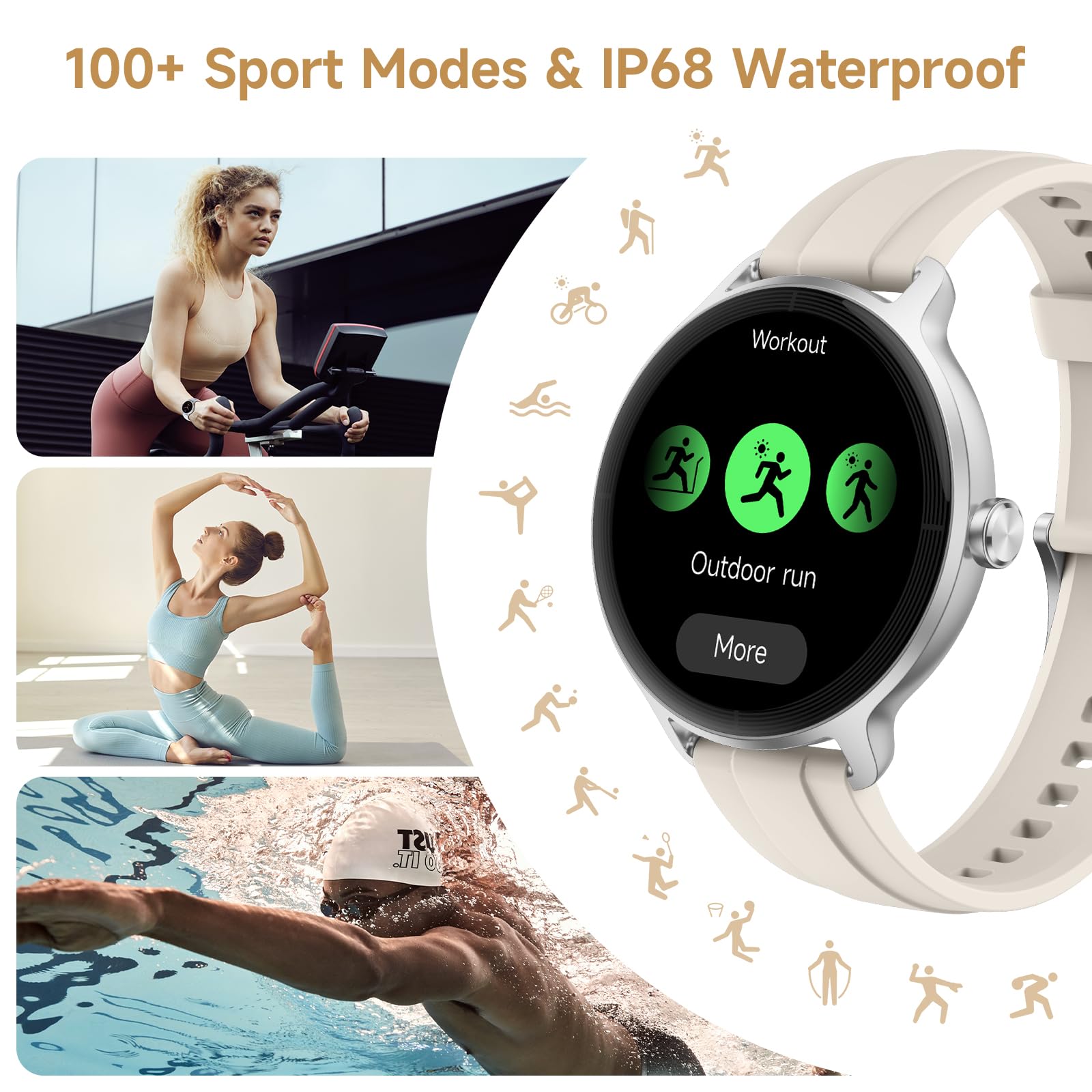 Amazon.com: YMZ Smart Watch for Men Women, Fitness Tracker  display picture 1