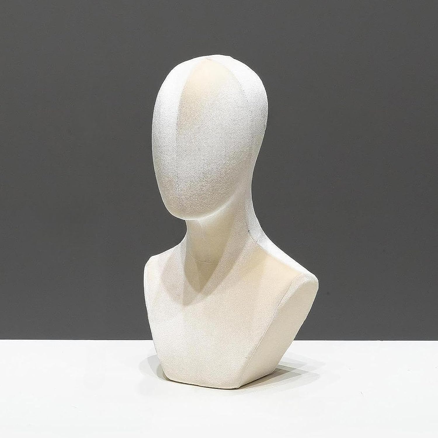 Generic Mannequin Head for Wig, Versatile Wig Display Stand, Hat Display Holder for Hairstyle, Headband, Headphone, Glasses, Home, Beige