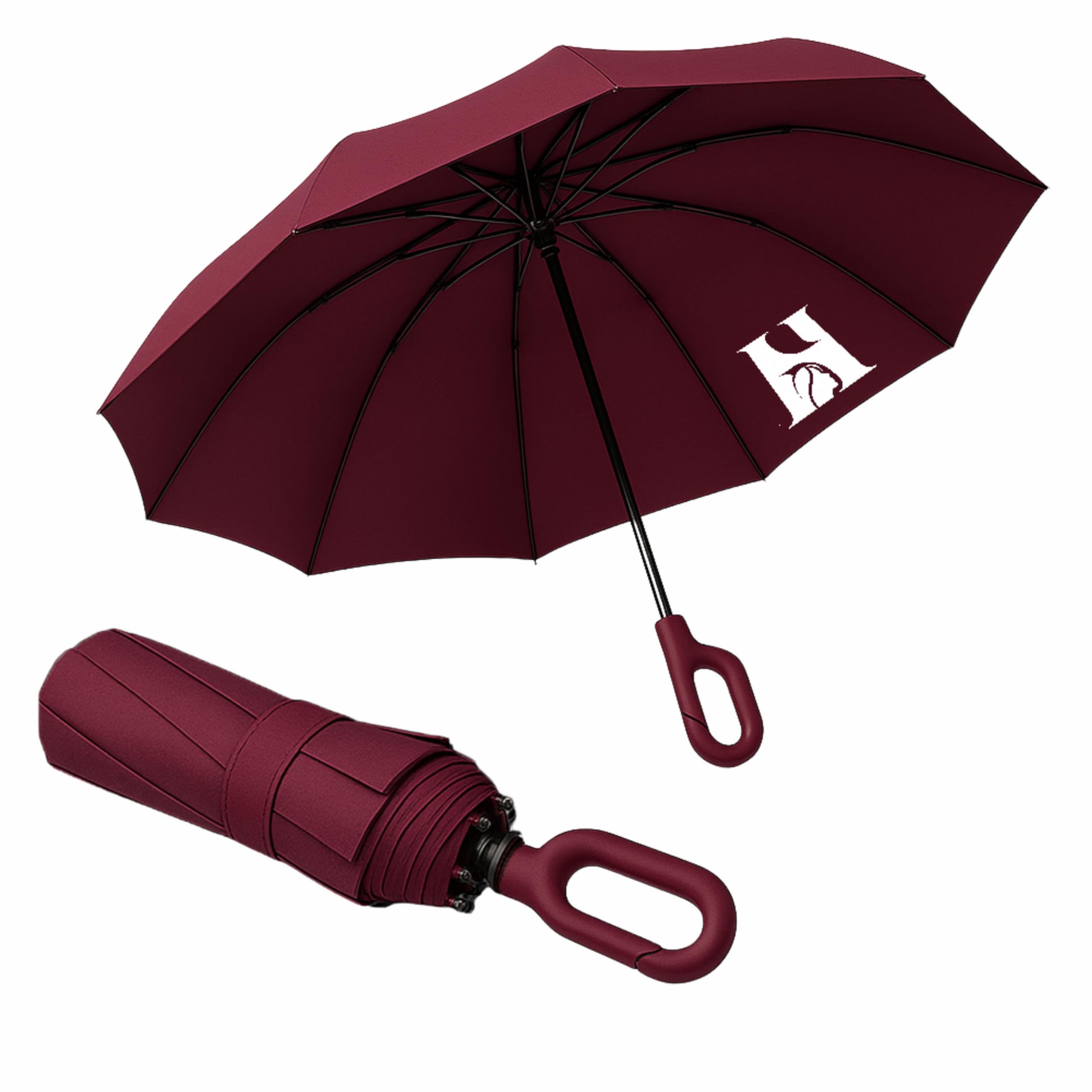 The Yumi Umbrella for Women & Girls | Premium Three-Fold | One-Hand Auto Open/Close | Intelligent Carabiner Hook Handle | 100% Windproof & UV Protection (UPF 50+) | Compact Travel Umbrella for Rain & Sun-image-25