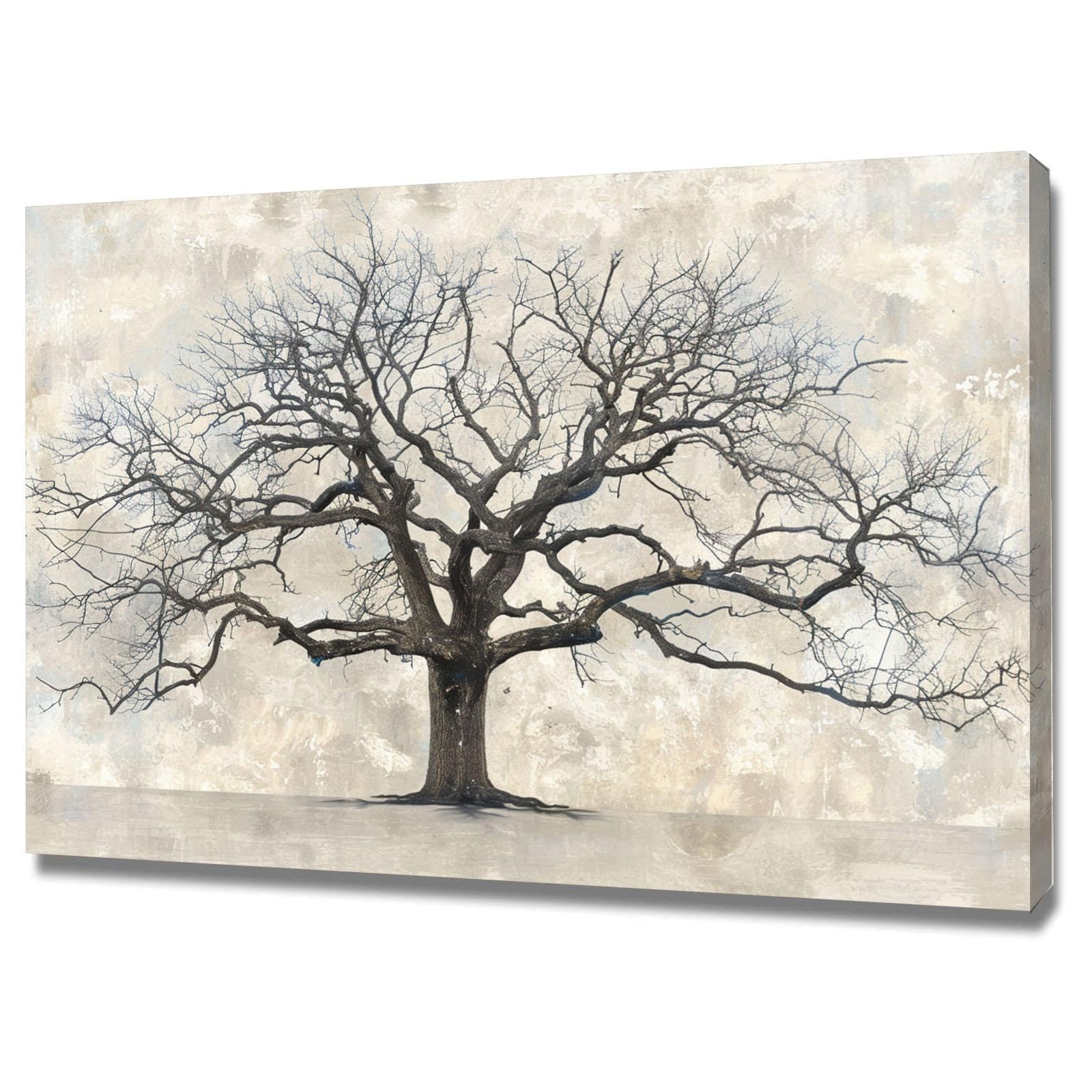 Tableau decoration murale salon moderne peinture arbre - 7