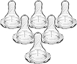 Dr. Brown's Natural Flow Level T Narrow Baby Bottle Nipple, Newborn Slow Flow, 0m+, 100% Silicone, 6-Pack