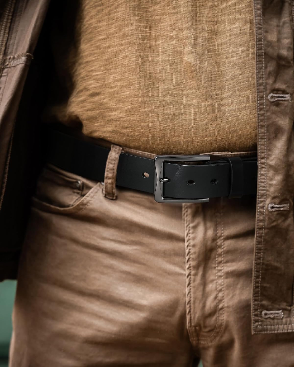 CHAOREN 1.5" Mens Belts Leather - Italian Full Grain Leather Belts - Ideal for Casul Jeans & Work Wear - Image 7