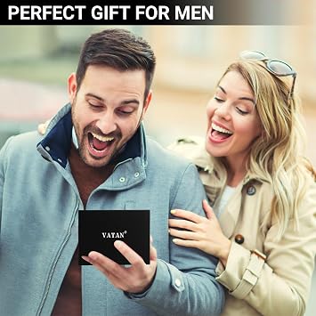 Vatan Wallet for Men Slim RFID Blocking Leather Credit Card Holder Wallet for 15 Cards, Bifold Minimalist Thin Wallet with 2 ID Windows & Cash Slot, with Gift Box (CH Coffee)
