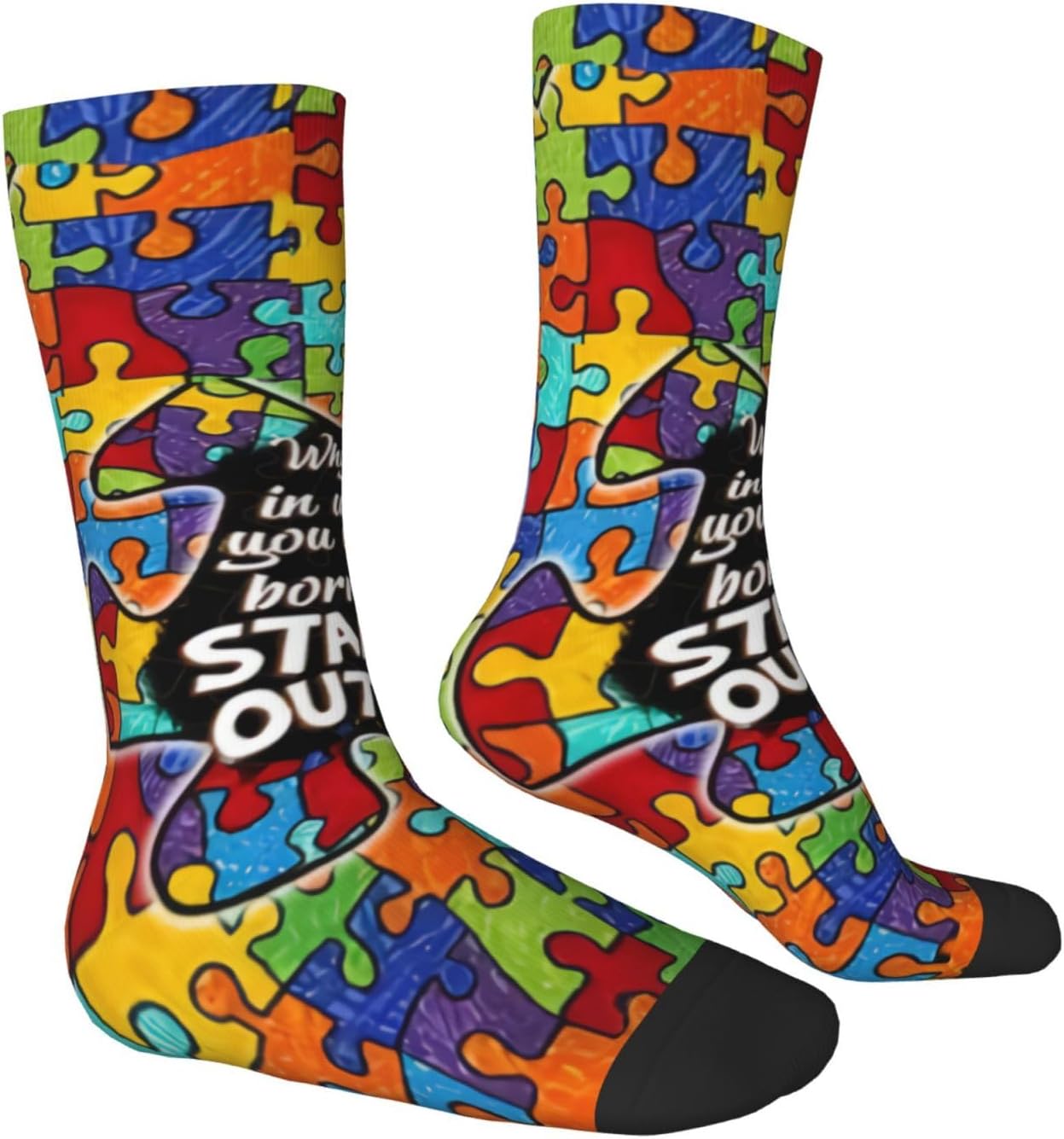 Autism Awareness Socks Men Women Cute Autism Novelty Crew Sock Stockings Casual Sports Socks - Image 4