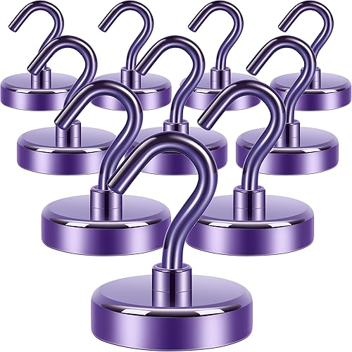 Vista 51 de NEOSMUK - Ganchos magnéticos de alta resistencia con imanes extrafuertes para colgar en refrigerador, crucero, cabinas o parrilla, color blanco