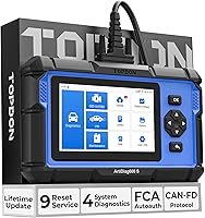 TOPDON AD600S OBD2 Scanner: ABS/SRS/Transmission/Engine Diagnostics + 9 Reset Services (Oil/Brake/Injector Coding), Lifetime Free Updates