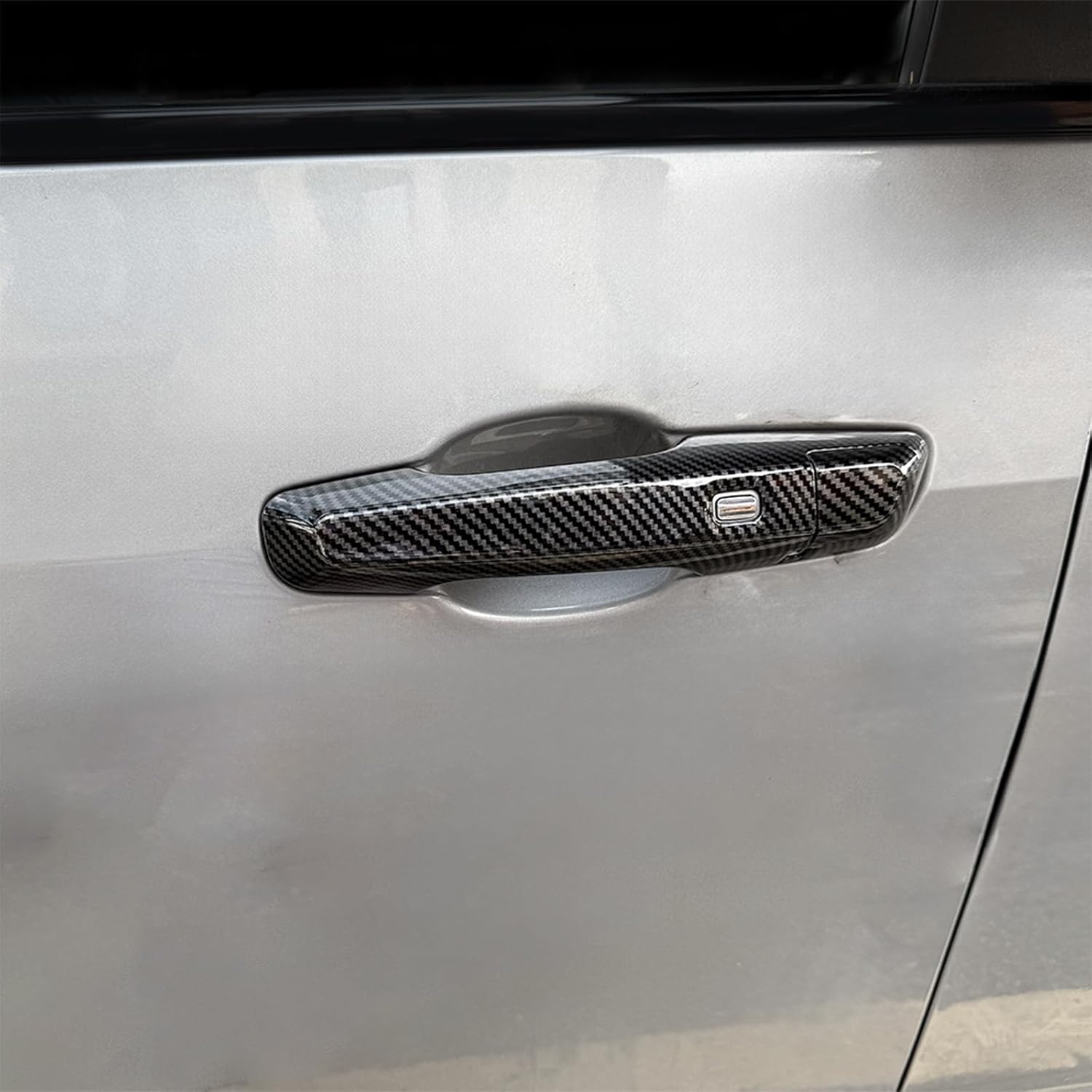 Car Exterior Door Handle Cover, 1 Set Outside Door Handle Cover, Compatible with Chevy Equinox 2025-2026 Accessories (Carbon Fiber Pattern)