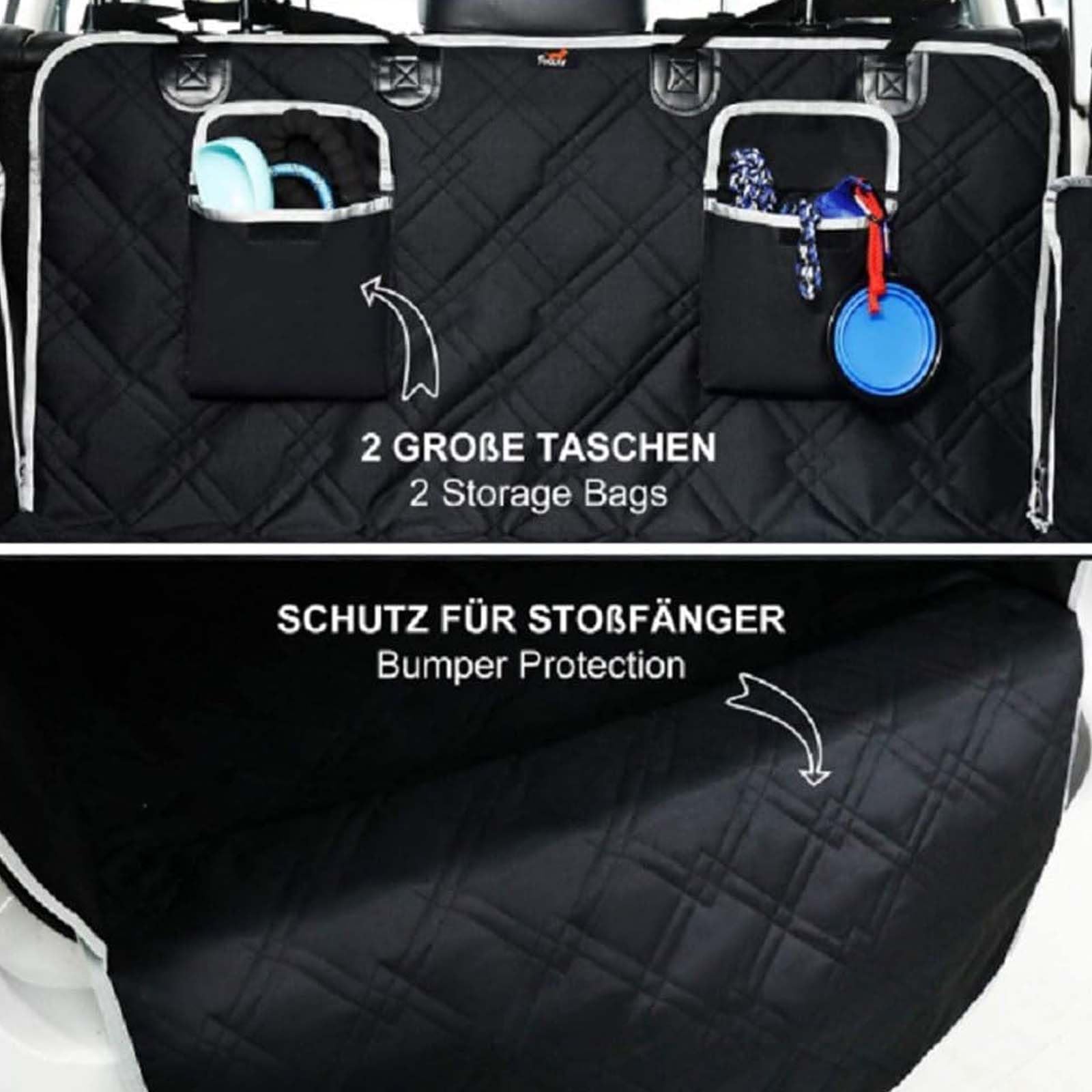 Kofferraumschutz Für VW Tiguan - Wasserdichte Hundedecke Mit Ladekantenschutz