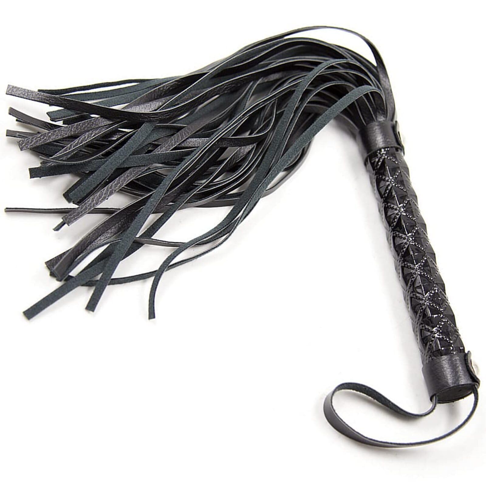 Horse Whip PU Leather Riding Crop Outdoor Training Racing Practice Equestrianism Horse Crop, Black - Image 2