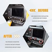 Vista 2 de LLKUANG Cobertura de Botón de Perilla de Volumen de AC para Consola Central Compatible con Chevrolet Corvette C7 2014-2019 Aleación de Aluminio