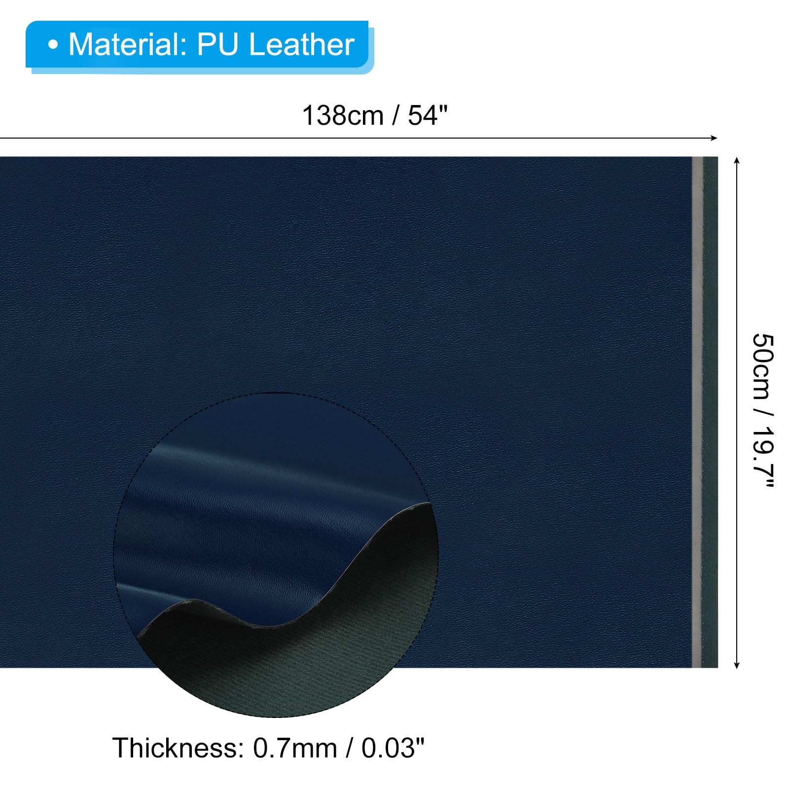PATIKIL 54x19.7x0.03 Inch Faux Leather Sheets - Image 2