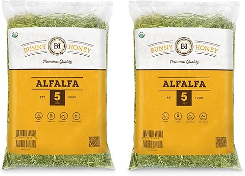 Vista 8 de Bunny Honey - Heno de alfalfa fresco, 20 libras, heno natural para conejillos de indias, conejos, hámsters, erizos y más mascotas de animales