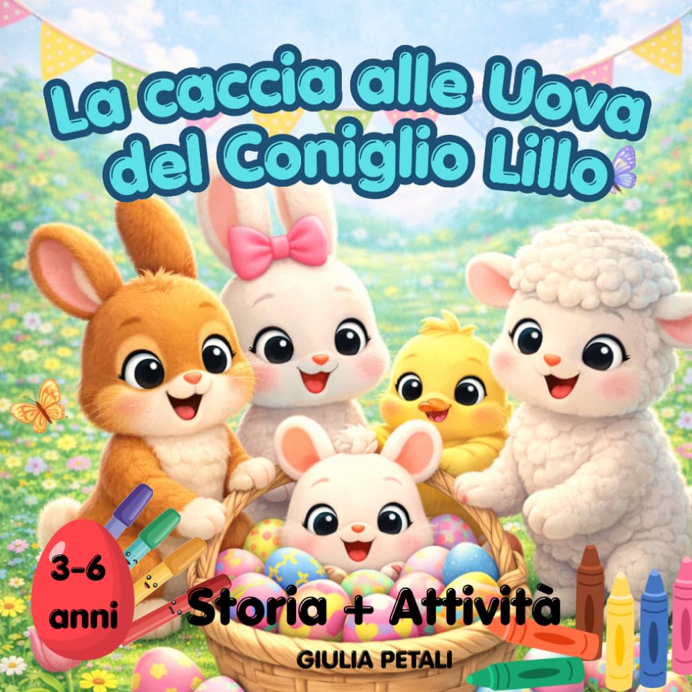 La Caccia alle Uova del Coniglio Lillo: Ediz. a colori. Simpatico libro di Pasqua per bambini dai 3- 6 anni- Una dolce storia su amicizia e condivisione con tante attività creative.