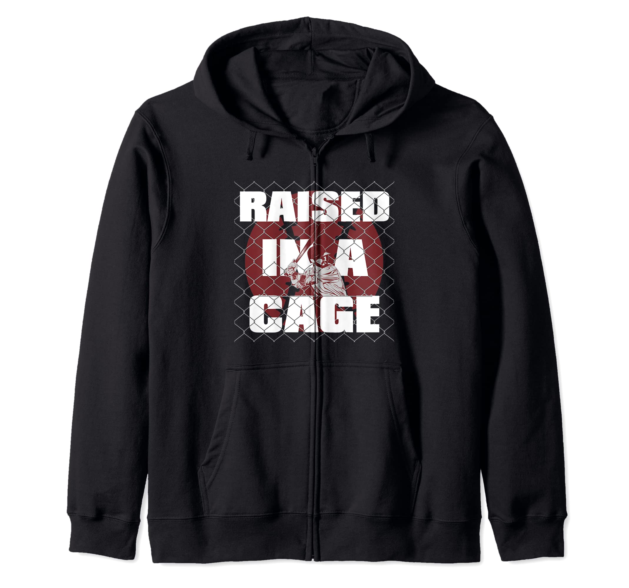 Baseball grown up in a cage Zip Hoodie
