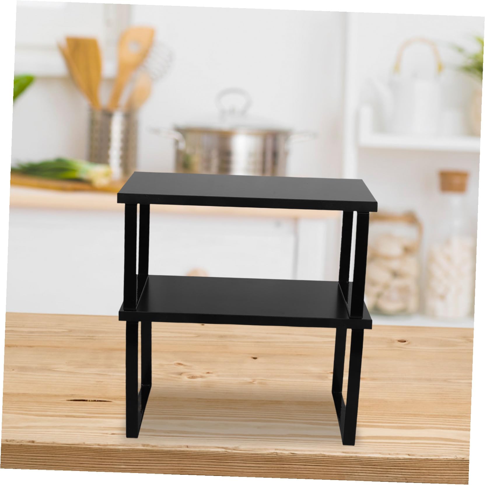 Estante de Gabinete para Especias, 2 Piezas de Madera Negra