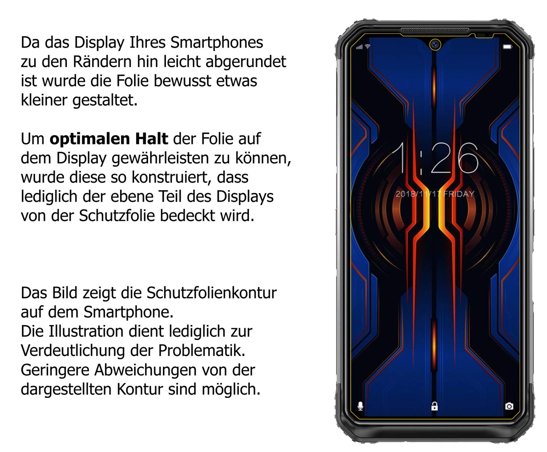 dipos I Pellicola Protettiva Compatibile con Doogee S95 PRO Protezione Vetro Flessibile 9H