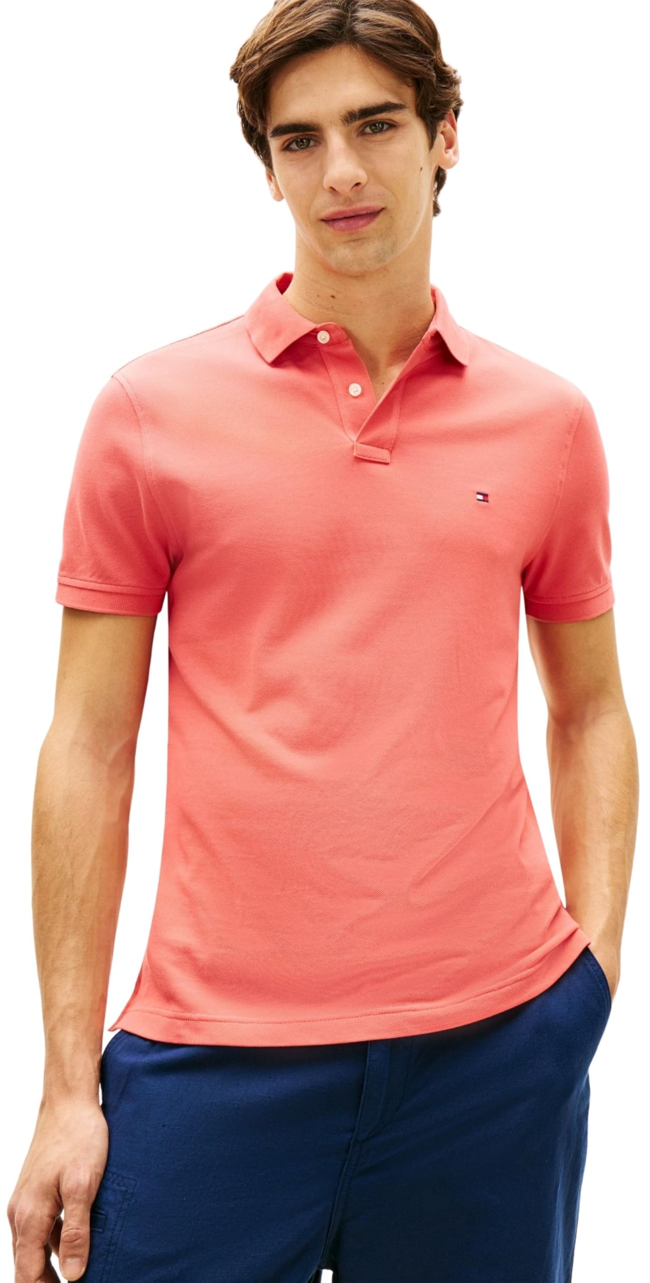 Tommy Hilfiger Men's 1985 Regular Polo MW0MW17770 S/S Polo, RED, L