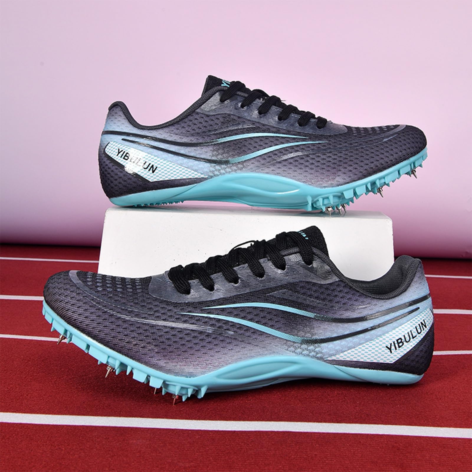 8 Spikes Leichtathletikschuhe Herren Leicht Atmungsaktive Turnschuhe Spike-Schuhe rutschfeste 100–400 Meter Sprintschuhe