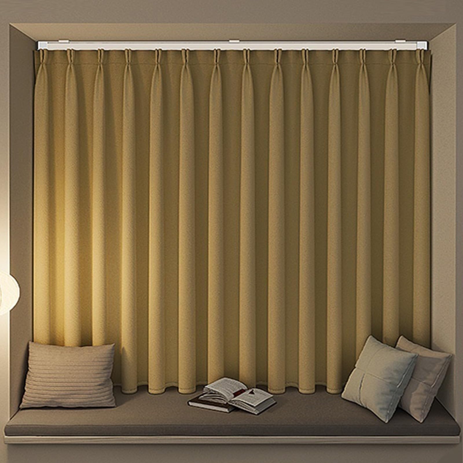 Barras divisoras de pared para techo de aluminio pesado para sala de estar, dormitorio, ducha, 100-600 cm (blanco, 1,8 m / 5.9ft)