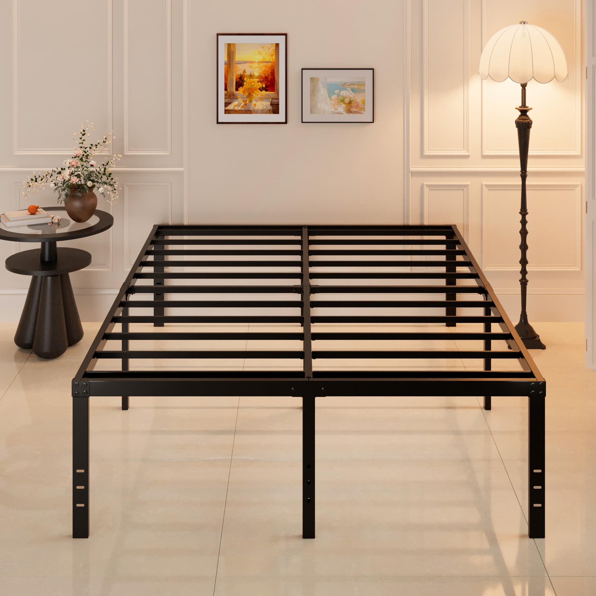 べットフレーム　クイーン Amazon.com: Lexicon Arlo Wood Queen Platform Bed in Chestnut