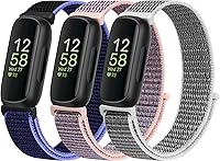 Vista 9 de Correas de nailon compatibles con Fitbit Inspire 3/2/HR/Ace 3/2, correas de repuesto deportivas transpirables suaves y ajustables Solo Loop