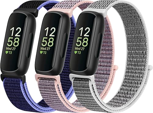 WNIPH Bandas de nailon compatibles con Fitbit Inspire 3Inspire 2InspireInspire HRAce 3Ace 2, correas de repuesto deportivas transpirables suaves y