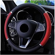 Für Opel Für Astra Für Corsa Für Insignia Für Astra Für Vauxhall Für Mokka Antara Meriva Zafira Für Corsa Anti-Slip PU Auto Leder Lenkung Abdeckung Lenkrad Bezug(Red)