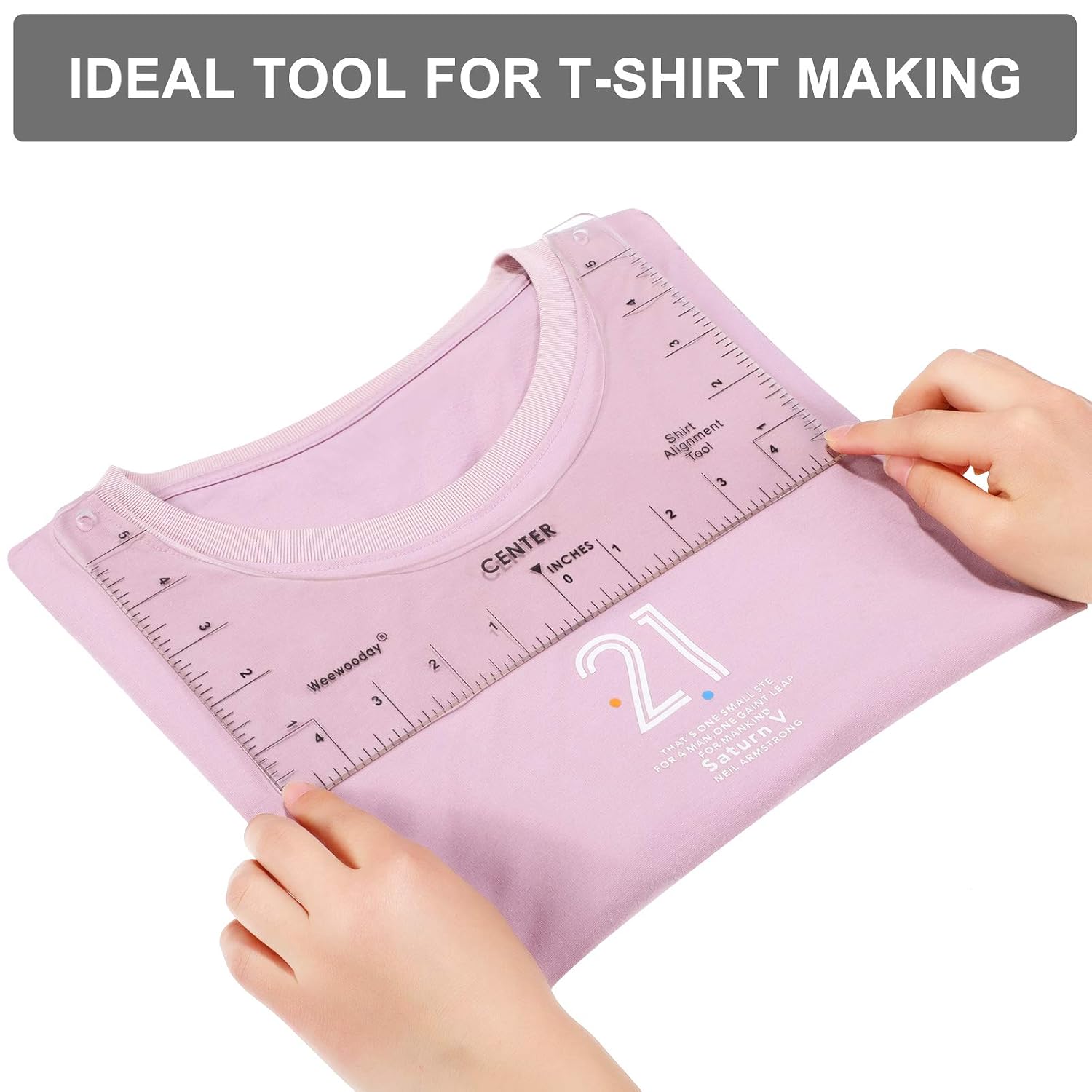 T-Shirt Alignment Tool T-Shirt Guide Ruler T-Shirt Centering Ruler T-Shirt Centering Printing Alignment Tool for Fabric Cutting Quilting Sewing Crafts (1)