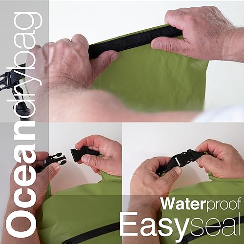 Miniatura 6 de Oceandrybag  Mochila impermeable  Saco seco flotante portátil para kayak, playa, rafting, canotaje, senderismo, camping, pesca con funda impermeable
