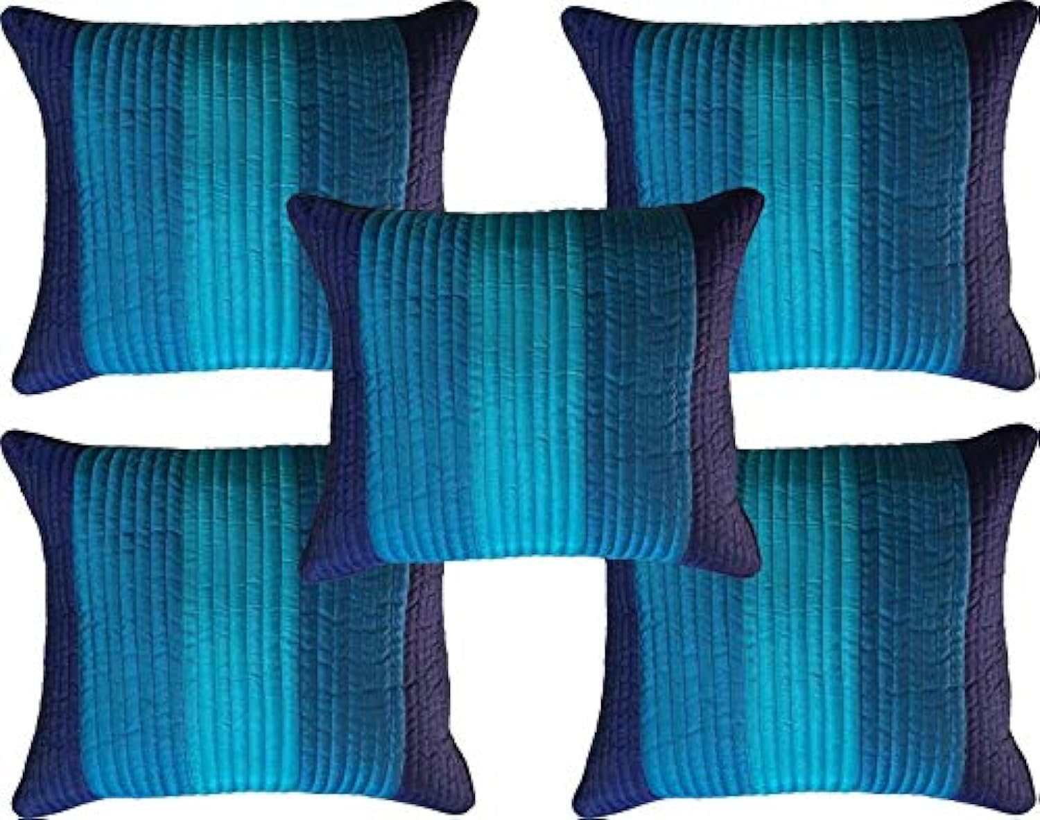 India Furnish Silk Dupion Quilt Design Cushion Cover Set - Standard (Blue) (IFCS15071) (B07KT739BH) Amazon Price History, Amazon Price Tracker