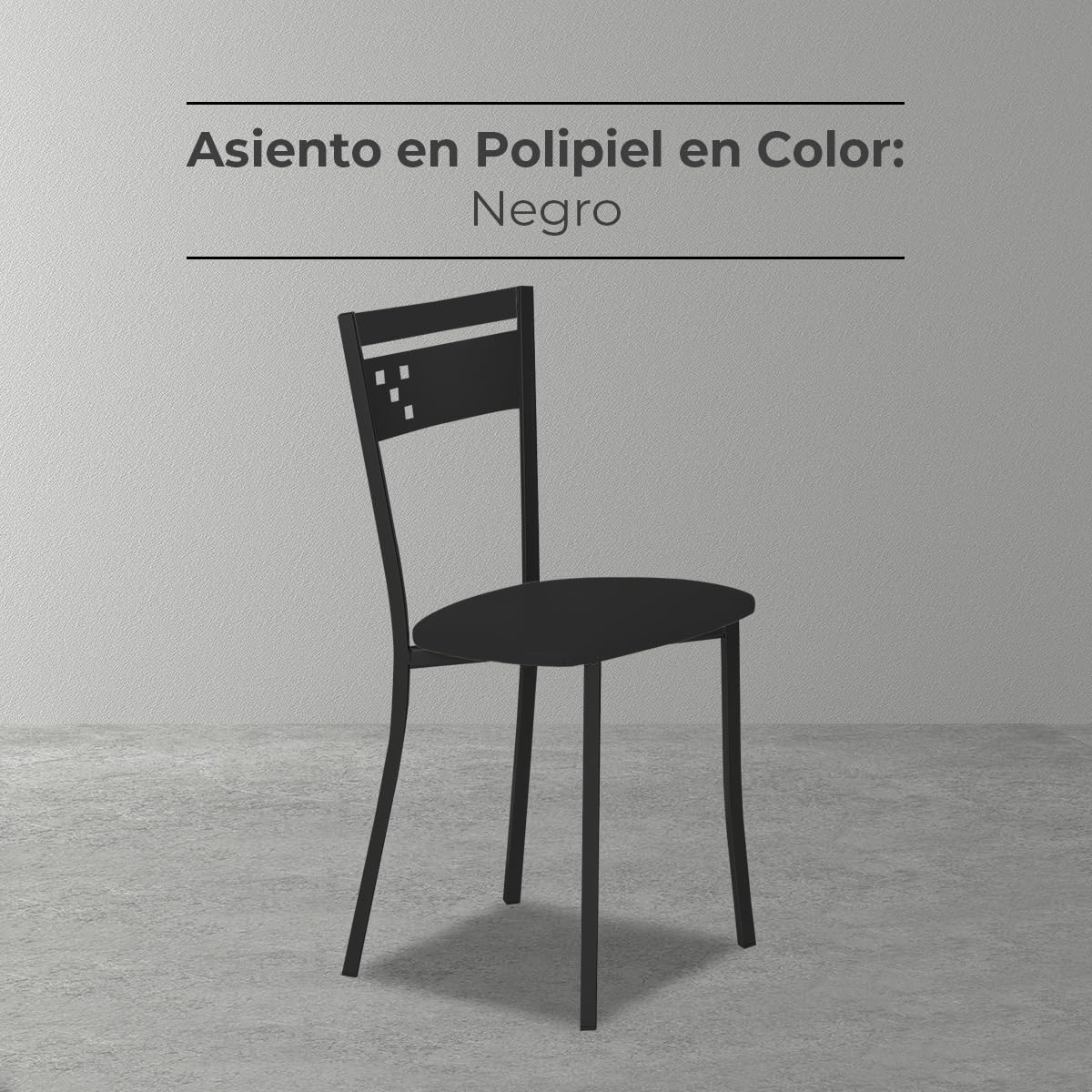 ASTIMESA Sedia da Cucina tappezzata, Pelle Sintetica Ferro, Silla DE COCINA TAPIZADA