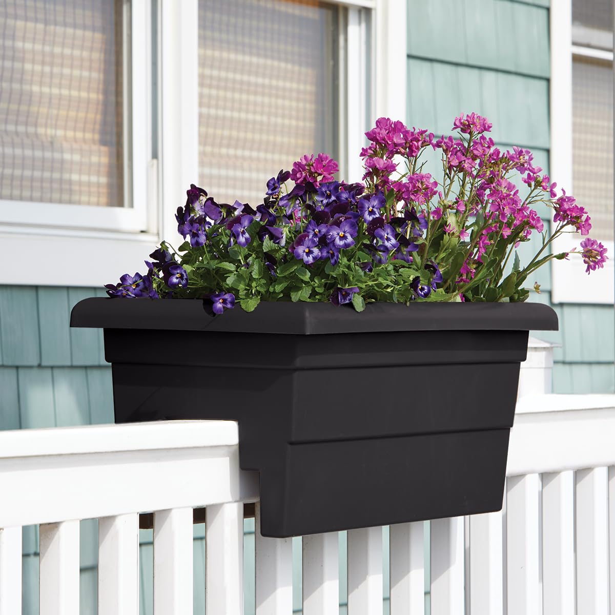 Pvc Flower Boxes For Railings Capped Railing Aluminum Flower Box