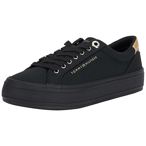 Immagine del prodotto Tommy Hilfiger Essential Vulc Canvas Sneaker FW0FW07682, vulcanizzate Donna, Nero (Black), 38 EU