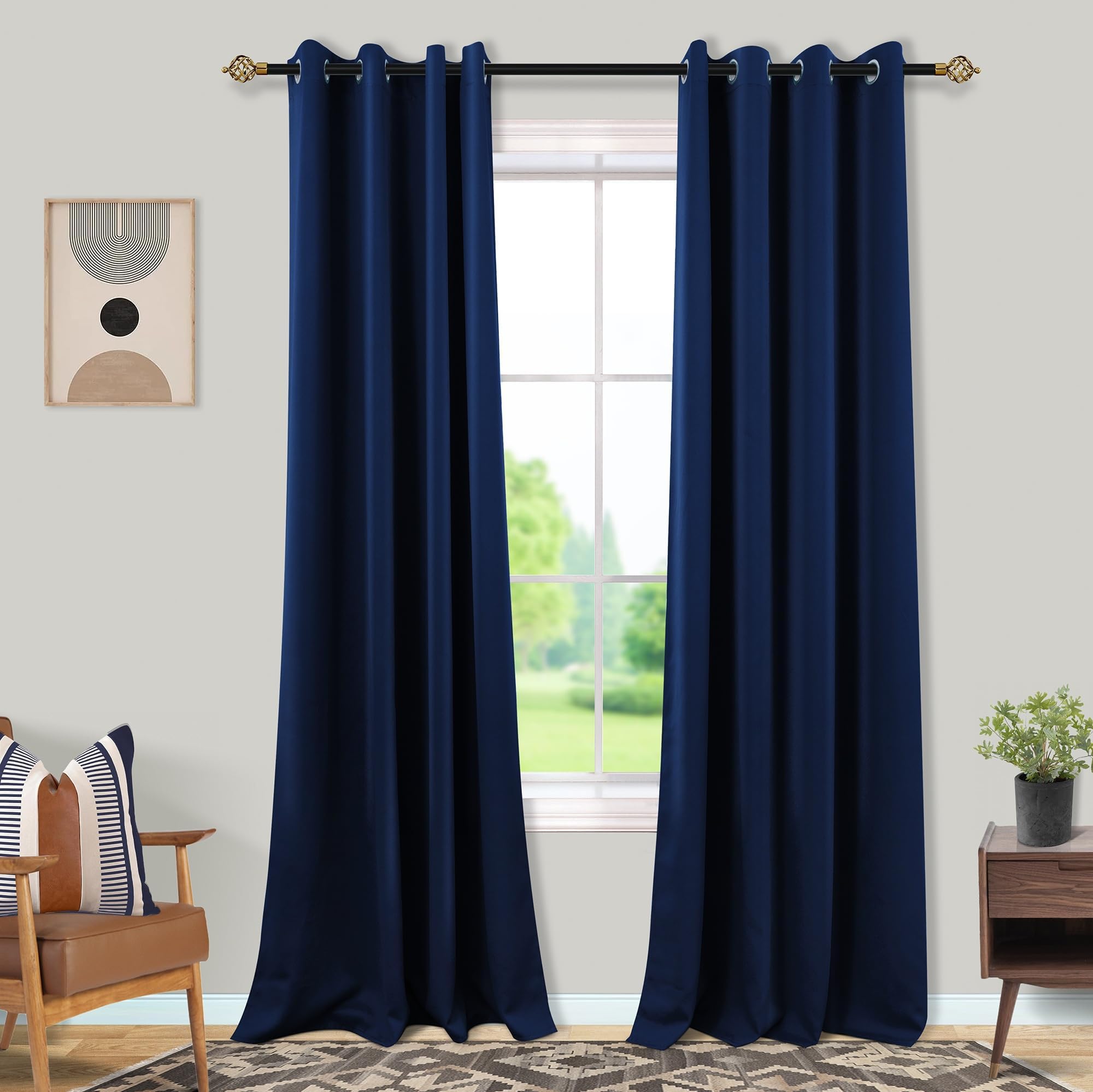 Navy Blackout Curtains