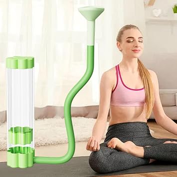 Respiratory Trainer - Lung Exerciser Device, Useful Accessory | Compact Muscle Device Clearing Devices Breathing Mucus, Portable Abdominal Equipment for Men, Women, Adults, Athletes, Gym Travel (18cm)