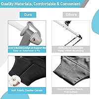 Vista 5 de FUNLIO Saltador de Puerta para Bebé de 6 a 24 Meses (con Abrazadera para Puerta), Saltador de Puerta para Bebé con Resorte Fuerte y Correa Negro